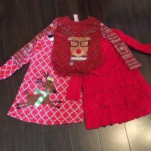 Christmas dresses size 4 size, long sleeve (4/5)